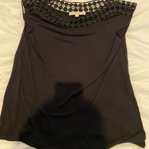 Loft lace top S small women’s size black blouse
